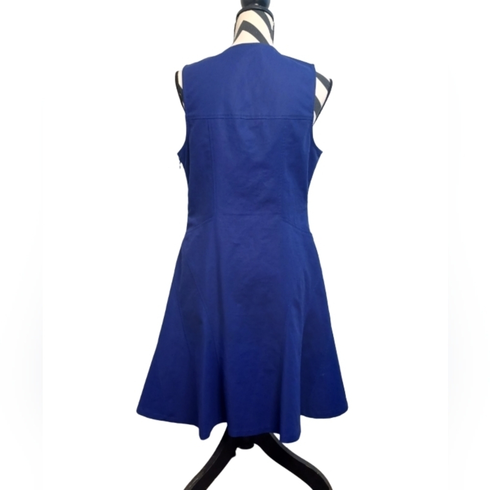 Derek Lam 10 Crosby Fit & Flare Sleeveless V-Neck Dress - Picture 4 of 16